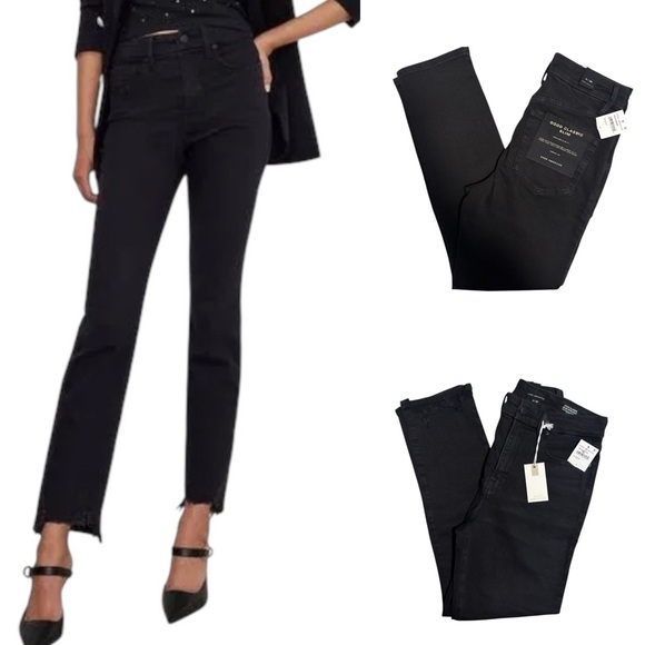Good American Denim - Good American Good Classic Chewed Hem Slim Straight Jeans